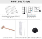  PawHut Gittergehege Freigehege Laufgehege Für Kleintiere Laufstall Kleintierkäfig Metallgitter Flexibel Umformbar Schwarz 106 X 73 X 36 Cm