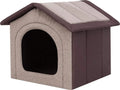  Hobbydog Hundehaus Hundehöhle Hundehütte Stoff INARI Tierhaus Cappuccino Braun R2: 44 X 38 X 45 Cm