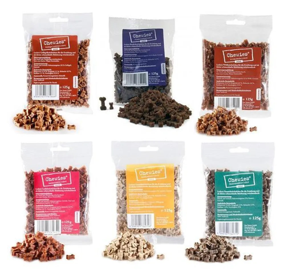  Chewies Mini Multipack (6x125g)- Ideal Als Trainingsleckerlie Hundeleckerli