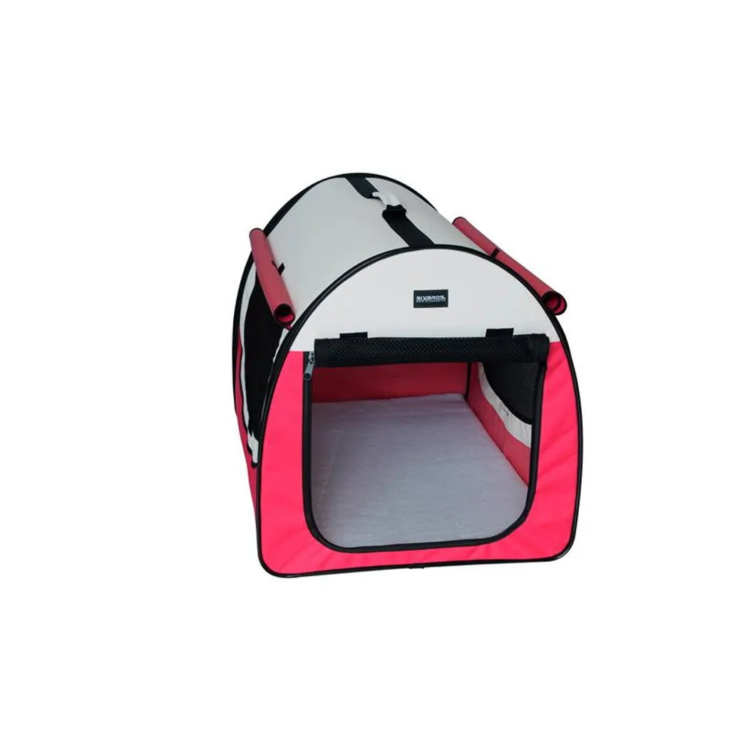  Mobile Hundehütte Hütte Gepolstert Faltbar Transport Hund Beige/Rot 1039-M/1276