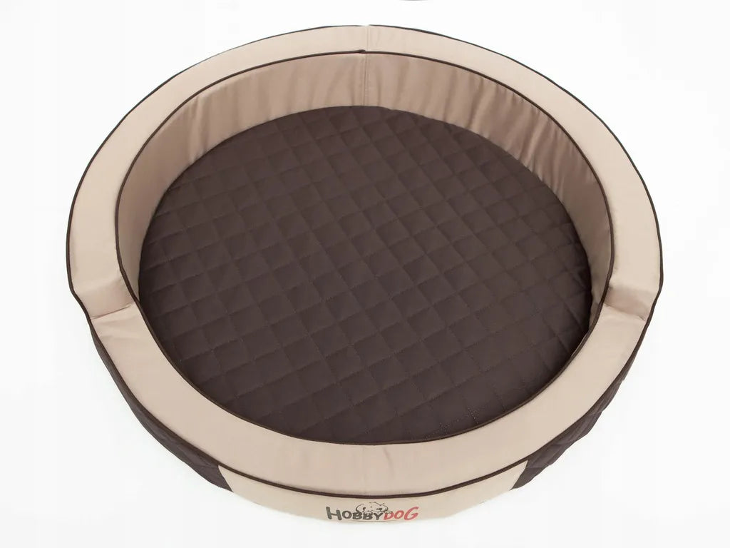 RINGO Hobbydog Hundebett - Katzenbett - Sofa - Schlafplatz - Hundematratze - Korb, R2 - Durchmesser 78 Cm, Braun