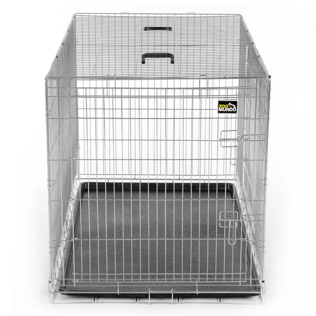  Zoomundo Faltbarer Tierkäfig / Transportbox - Silber Größe XXL