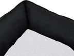  VidaXL Hundebett Schwarz-Weiß 65x50x20 Cm Fleece Leinenoptik