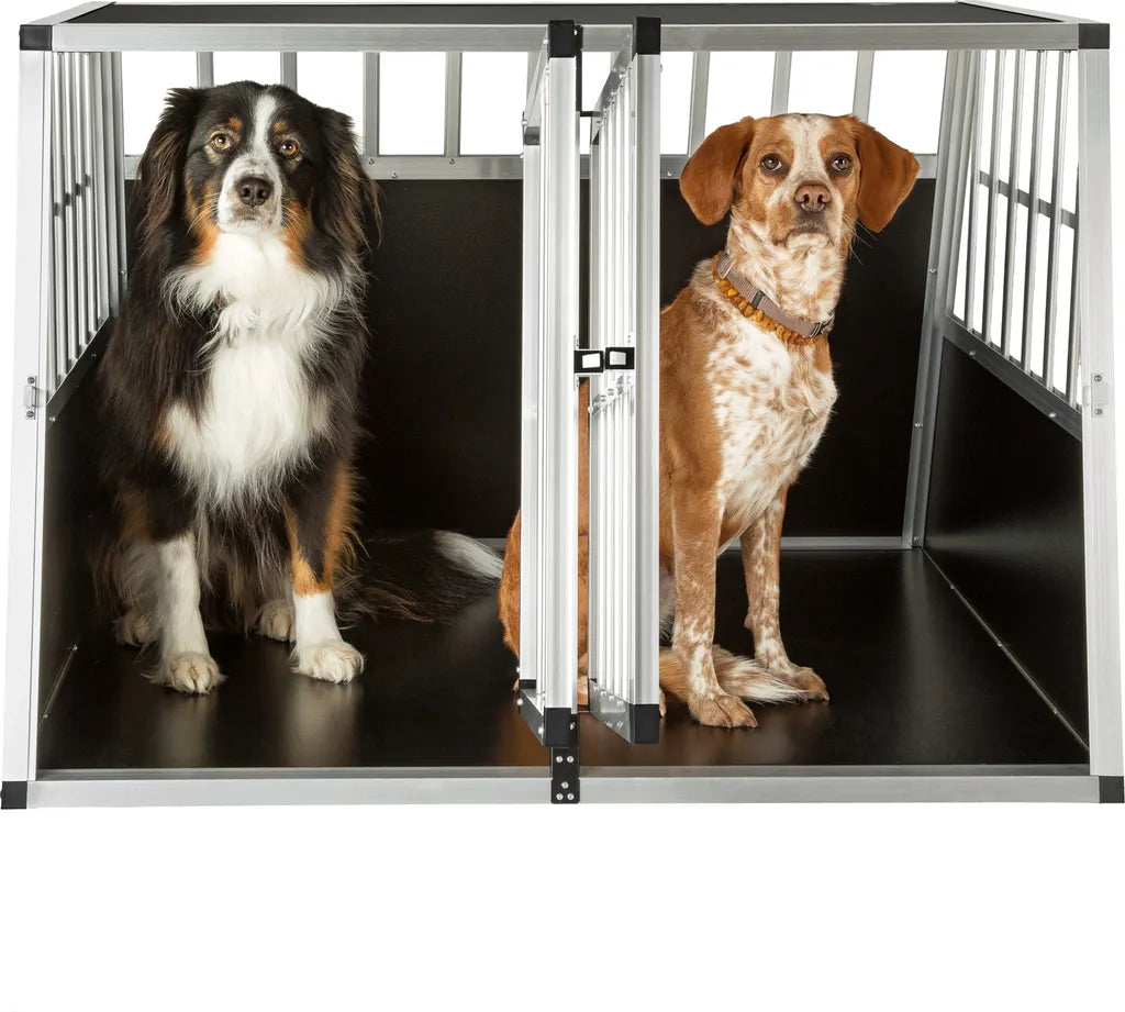  Tectake Hundetransportbox Doppel Mit Schräger Rückwand - Ohne Trennwand