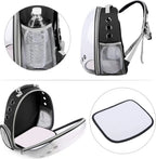  RUCKSACKTRANSPORTER FÜR CAT SPACE BACKPACK | Haustierträger Transparenter Rucksack Tragbare Hunde Und Katzen Outdoor-Tragetasche Atmungsaktives Kapsel-Design 180-Grad-Besichtigung Für Haustiere Reisen, Gehen