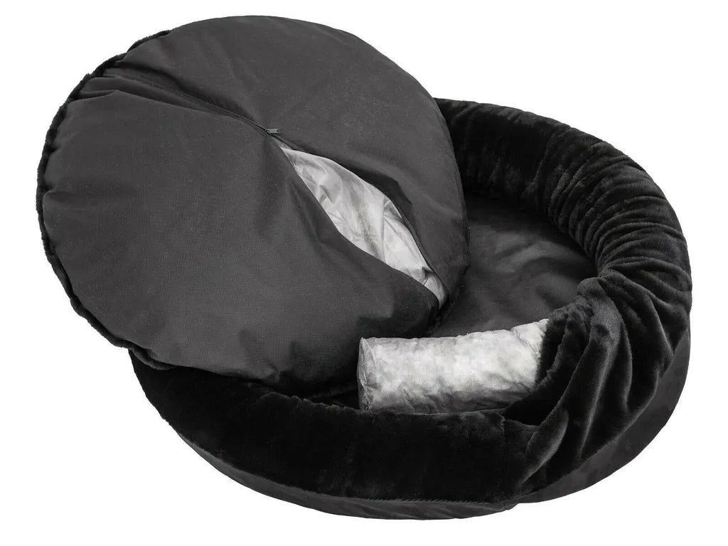  Hundebett Hobbydog RABBIT Tierbett Hundesofa Schlafplatz Couch Rund Plüsch XXL Schwarz
