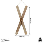  Deko Ski Zum Auhängen H62cm Holzski Skipaar Winterdeko Weihnachtsdeko Schnee Skihütte