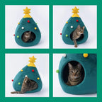  Katzenbett Waschbar Weihnachten Hundebetten Haustierbett Hundesofa Katzensofa Schlafplatz Für Katzen Hunde Mat