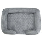  Juskys Hundebett Sheena XL Orthopädisch, Waschbar & Rutschfest – 105 X 82 X 17 Cm– Hundesofa Flauschig Große Hunde Grau – Haustierbett Hundesofa