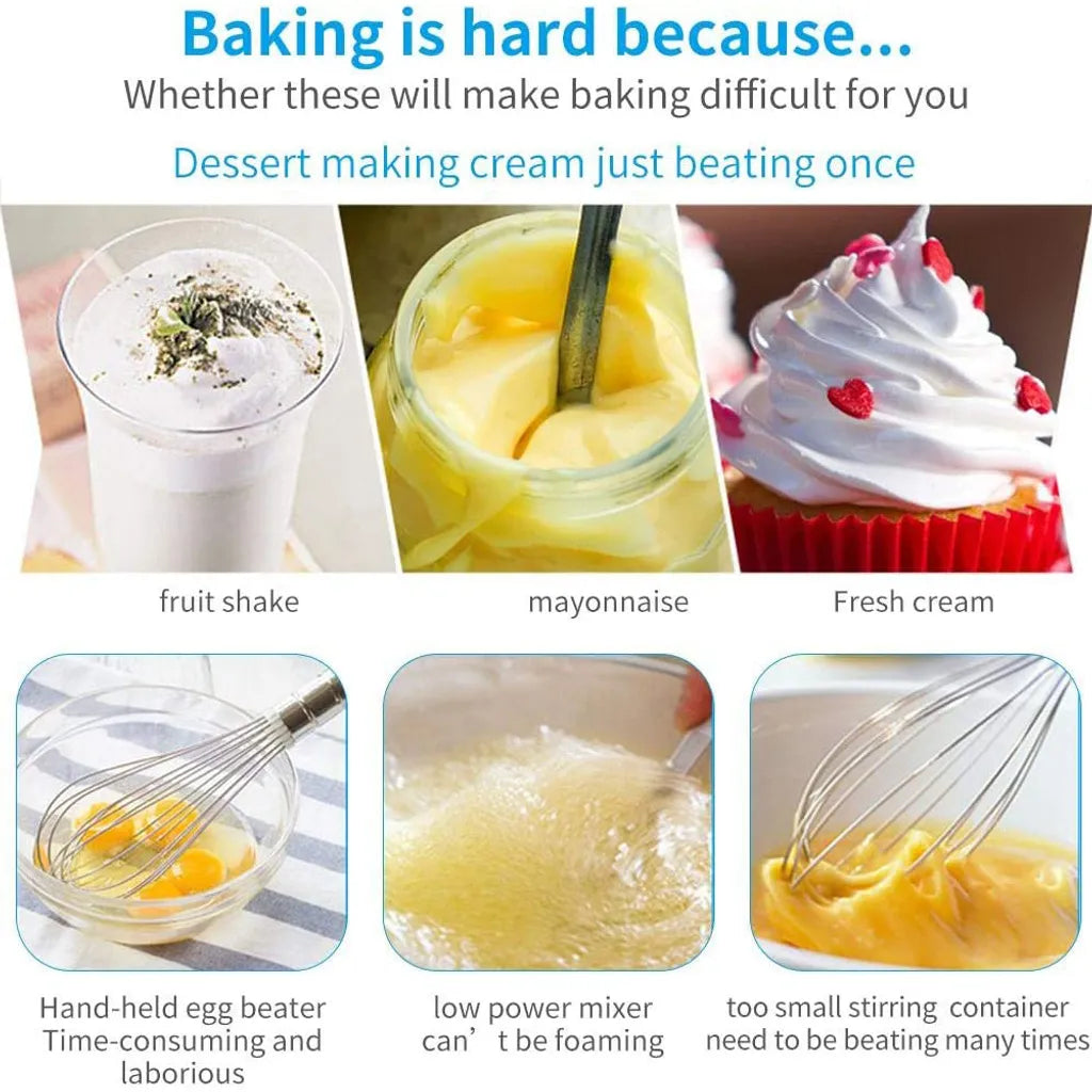  Schneebesen Küche, Milchschläger, Manueller Multifunktionaler Handmixer Für Sahne, Gefrostete Sahne, Kekse, Milchschaum, Instantbohnen, Küchenutensilien