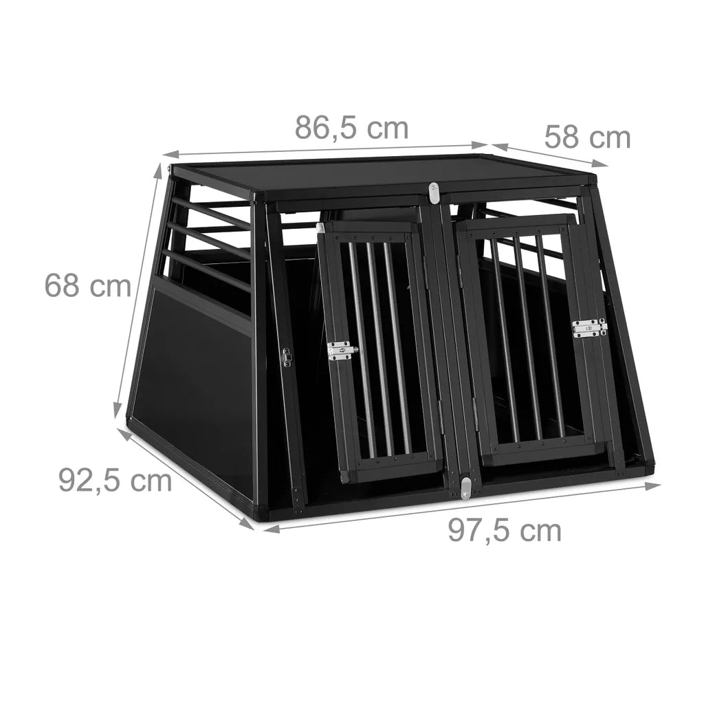  Relaxdays Hundebox Auto XL Mit Trennwand
