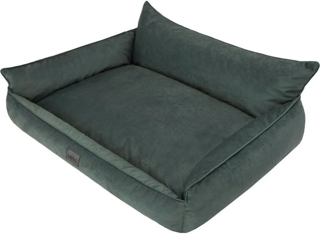  Orthopädisches Hundebett JOKER Bett Hund Sofa Schlafplatz Korb Matratze Tierbett XXL 106x80 Cm Grün Velours