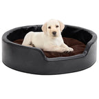  VidaXL Hundebett Schwarz-Braun 69x59x19 Cm Plüsch Und Kunstleder