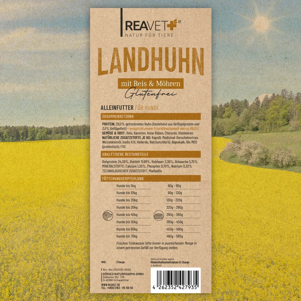  REAVET Natur Hundefutter Trocken 5er Set (5x500g) – 100% Natürlich Trockenfutter Hund, Getreidefrei Für Allergiker, Hunde Trockenfutter, Natur Ohne Chemie Und Künstliche Vitamine