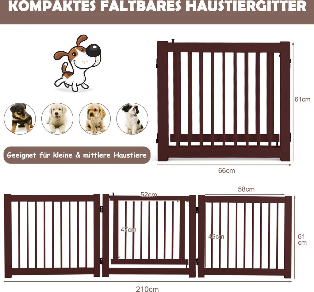  COSTWAY Schutzgitter Treppengitter Absperrgitter Hundeschutzgitter Tuerschutzgitter 3 Stücke
