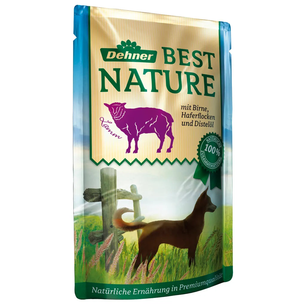  Dehner Best Nature Hundefutter Adult, Lamm Und Birne Mit Haferflocken, Im Beutel, 12 X 150 G (1.8 Kg)
