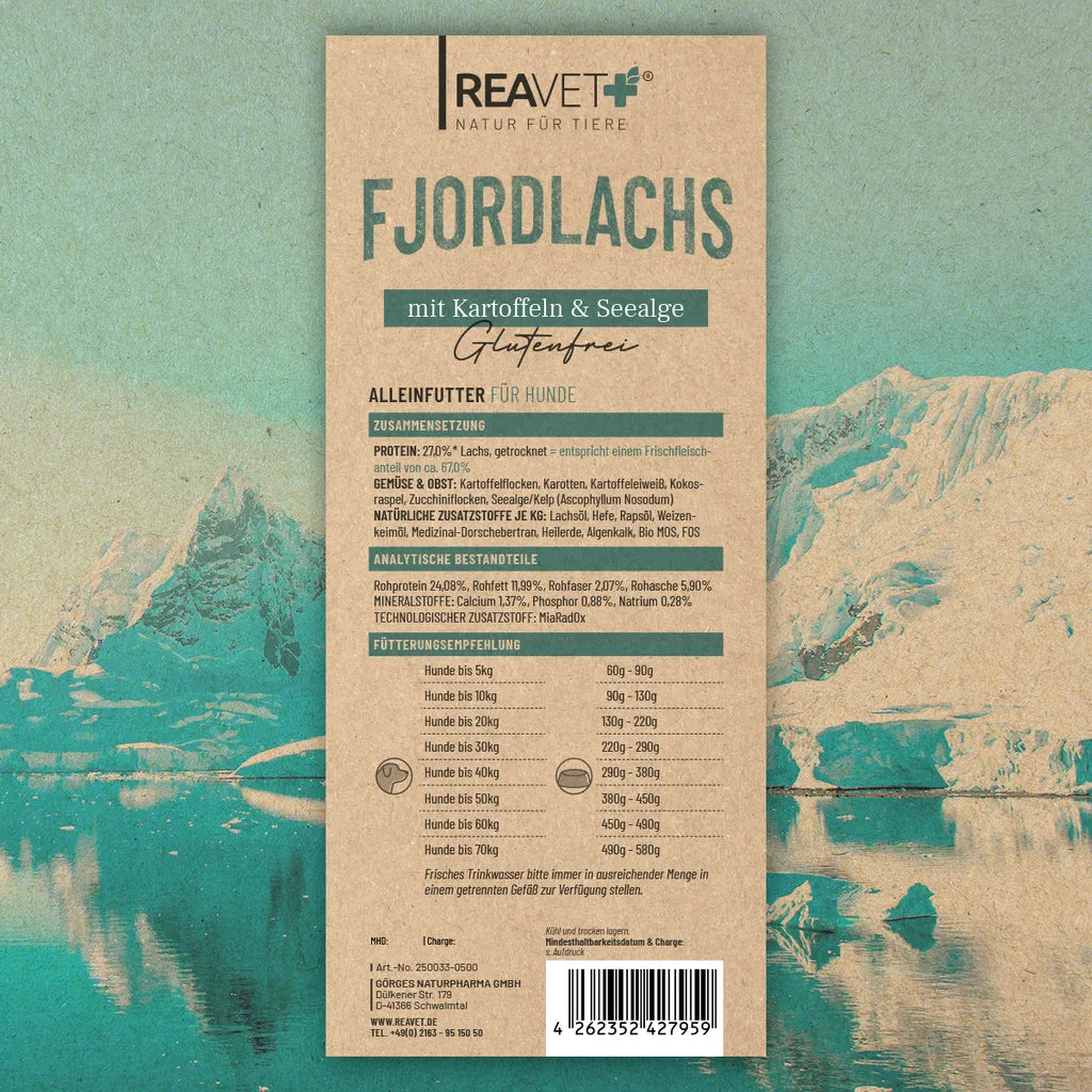  REAVET Natur Hundefutter Trocken 5er Set (5x500g) – 100% Natürlich Trockenfutter Hund, Getreidefrei Für Allergiker, Hunde Trockenfutter, Natur Ohne Chemie Und Künstliche Vitamine