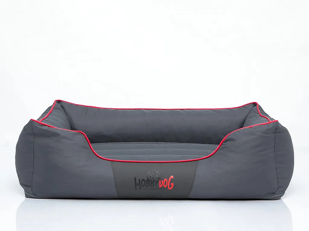  Hundebett Hundesofa Hundekorb, XXXL, 131 X 110 Cm, Grau Mit Einem Roten Streifen
