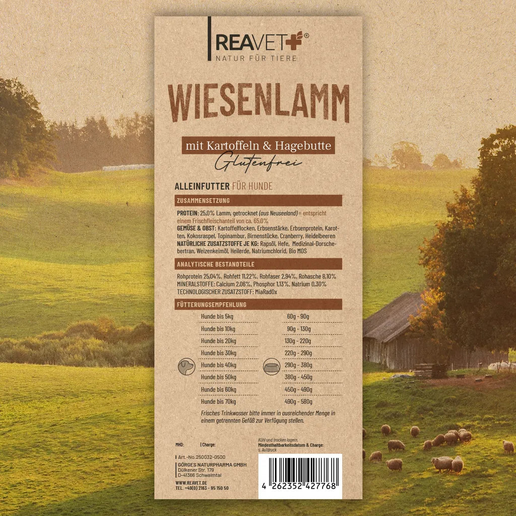  REAVET Natur Hundefutter Trocken 5er Set (5x500g) – 100% Natürlich Trockenfutter Hund, Getreidefrei Für Allergiker, Hunde Trockenfutter, Natur Ohne Chemie Und Künstliche Vitamine
