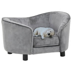  VidaXL Hundesofa Grau 69x49x40 Cm Plüsch