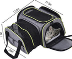  Faltbare Hundebox Transporttasche Transportbox Auto Für Katze Hunde Große Kleine Box Bag Mit Fleece-Matte 44.5 X 33 X 28cm