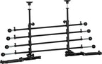  Pawhut Hundeschutzgitter Auto Hundegitter Trenngitter Für Hunde Autotrennwand Mit Rutschfesten PVC-Füße Auto Schutzgitter Kofferraumgitter Verstellbar Stahl ABS Schwarz 85-140 X 40-50 Cm