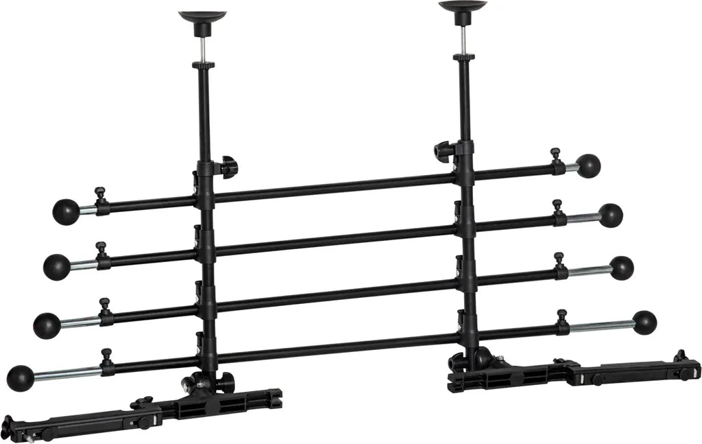 Pawhut Hundeschutzgitter Auto Hundegitter Trenngitter Für Hunde Autotrennwand Mit Rutschfesten PVC-Füße Auto Schutzgitter Kofferraumgitter Verstellbar Stahl ABS Schwarz 85-140 X 40-50 Cm