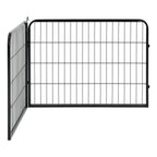  Juskys Welpenauslauf 160 X 160 X 60 Cm – Welpenlaufstall 8-teilig Aus Metall – Freigehege Mit Tür – Welpengitter Für Hunde, Hasen & Kleintiere