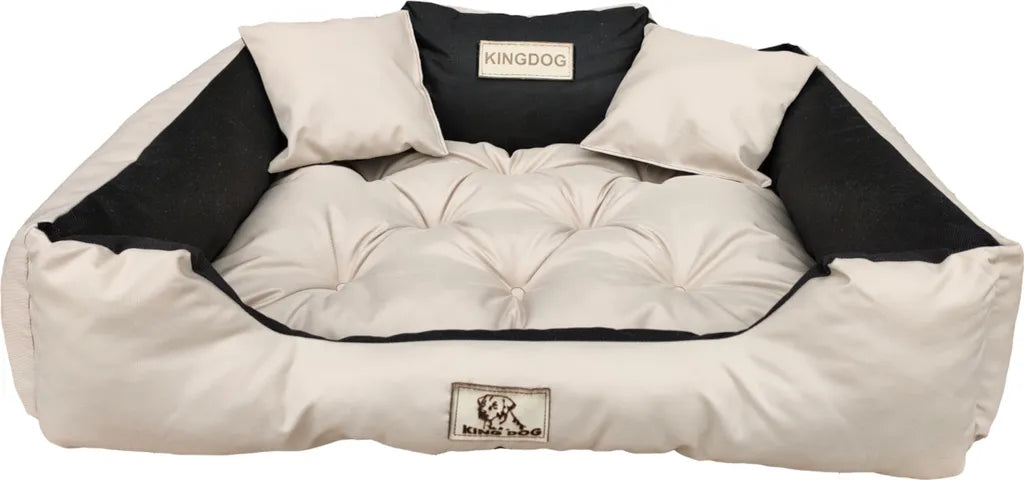  Großes Hunde- Und Katzenbett 100 X 75 Beige - Kingdog Größe L
