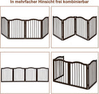  COSTWAY Absperrgitter Schutzgitter Kieferholz Flexible Hundeabsperrgitter, Hunde Treppengitter Türschutzgitter