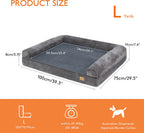  WISFOR Hundesofa Orthopädisch Hundebett Hundecouch Für Große Hunde, Wasserfest Waschbar Bezug Abnehmbar XL: 120x90x20cm