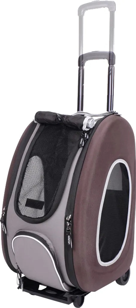  Hundetrolley, Hunderucksack, Hundetasche Modell '4 In 1' ... Bis 5kg Braun - Ibiyaya