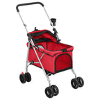  VidaXL Hundewagen Faltbar Rot 76x50x100 Cm Oxford-Gewebe