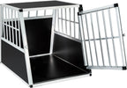  Tectake Hundetransportbox Single Mit Schräger Rückwand - Schwarz