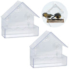  ProGarden Vogelhäuschen Futterhäuschen Futterstation Transparent Mit Saugnäpfen Für Fensterscheiben 15x15x6 Cm