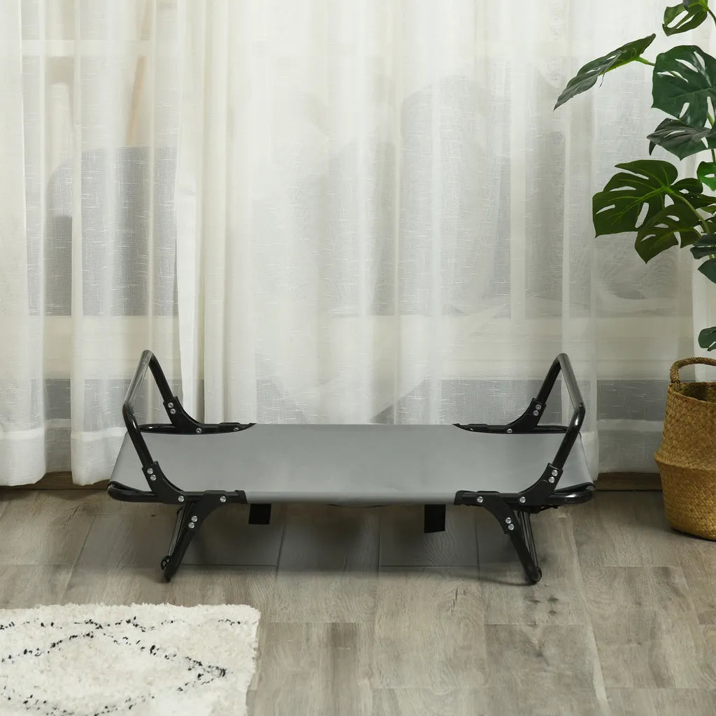  PawHut Hundesofa 2 In 1 Haustiersofa Und Hundeliege Katzensofa Erhöhtes Hundebett Schlafplatz Für Katzen Hunde Abnehmbar Oxfordstoff Grau 80 X 59 X 36 Cm