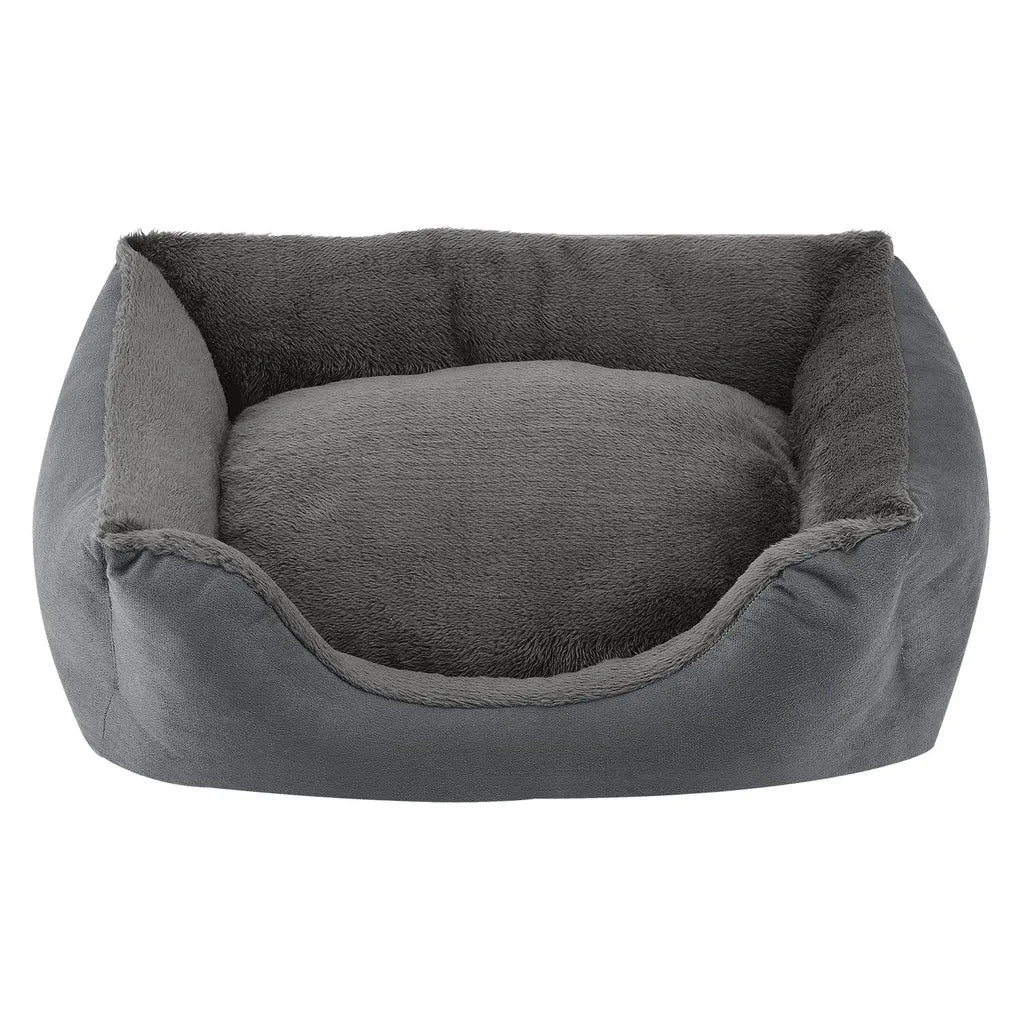  Juskys Hundebett Eila S – Hundekorb 50 X 37 X 15 Cm – Orthopädisches Hundekissen Waschbar & Flauschig - Haustierbett Für Kleine Hunde & Katzen In Grau