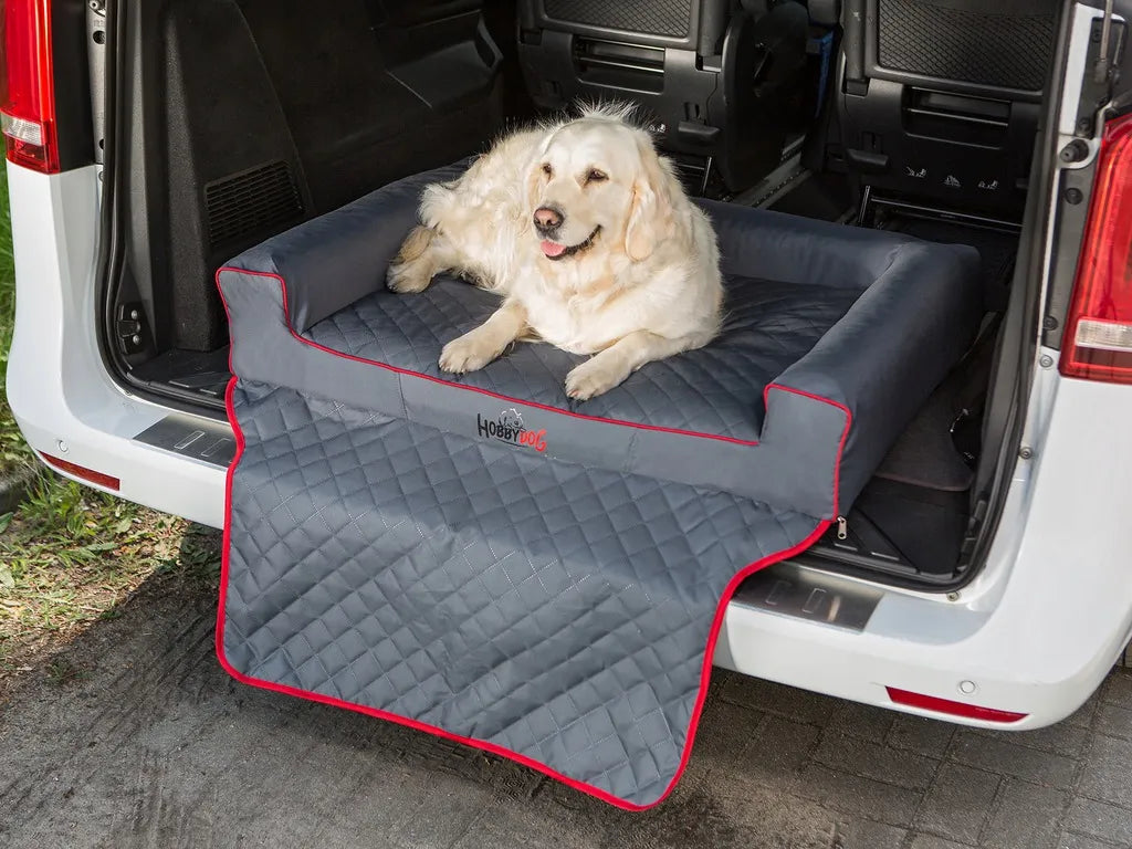  VIKI TRUNK Hobbydog Das Lager - Bett, Die Couch Für Einen Hund Zum Kofferraum, R2 - 100 X 80 X 20 Cm, Grau