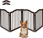  COSTWAY Absperrgitter Schutzgitter Kieferholz Flexible Hundeabsperrgitter, Hunde Treppengitter Türschutzgitter