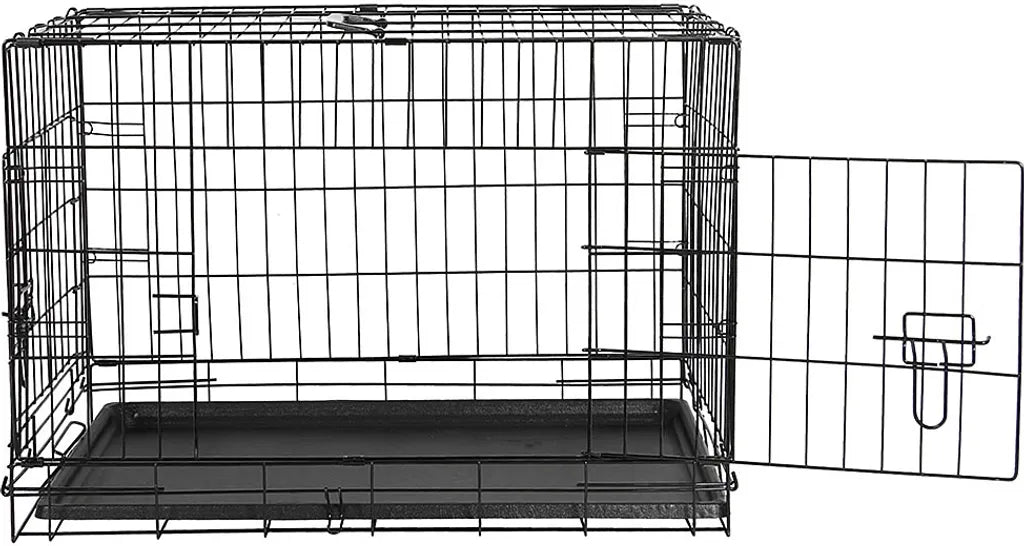 Mucola L Hundetransportbox Hundeklappkäfig Gitter Schwarz