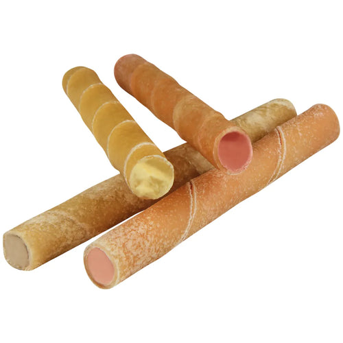  1 X 264g (12 Stück) - Schecker - Gefüllte Kaurollen - Büffelhaut Röllchen Mit Parmesan