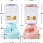  2X 3.8L Automatischer Feeder Futterautomat Haustiere Automatischer Futter Tränkesatz Futterautomat Und Wasserspender Für Hunde Katzen Haustiere Tiere (grau)