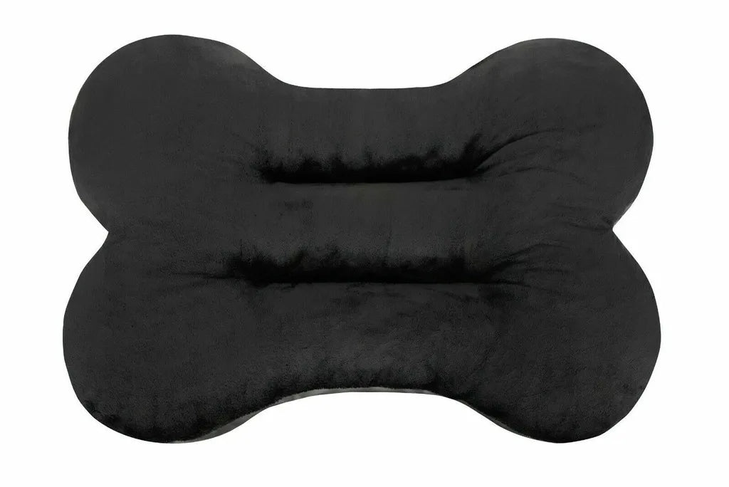  Hundematratze Hundebett Kissen Liegen KNOCHEN Hundekissen Bett Sofa Glamour Schwarz L