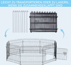  PawHut Welpenauslauf Welpenzaun Laufstall Freilaufgehege Welpengitter 5 Maßen (Maße: 71x61cm)