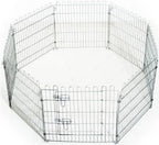  PawHut Freilaufgehege Welpenauslauf Welpenzaun Laufstall Welpengitter Für Tiere 8-teilig B63 X H60 Cm