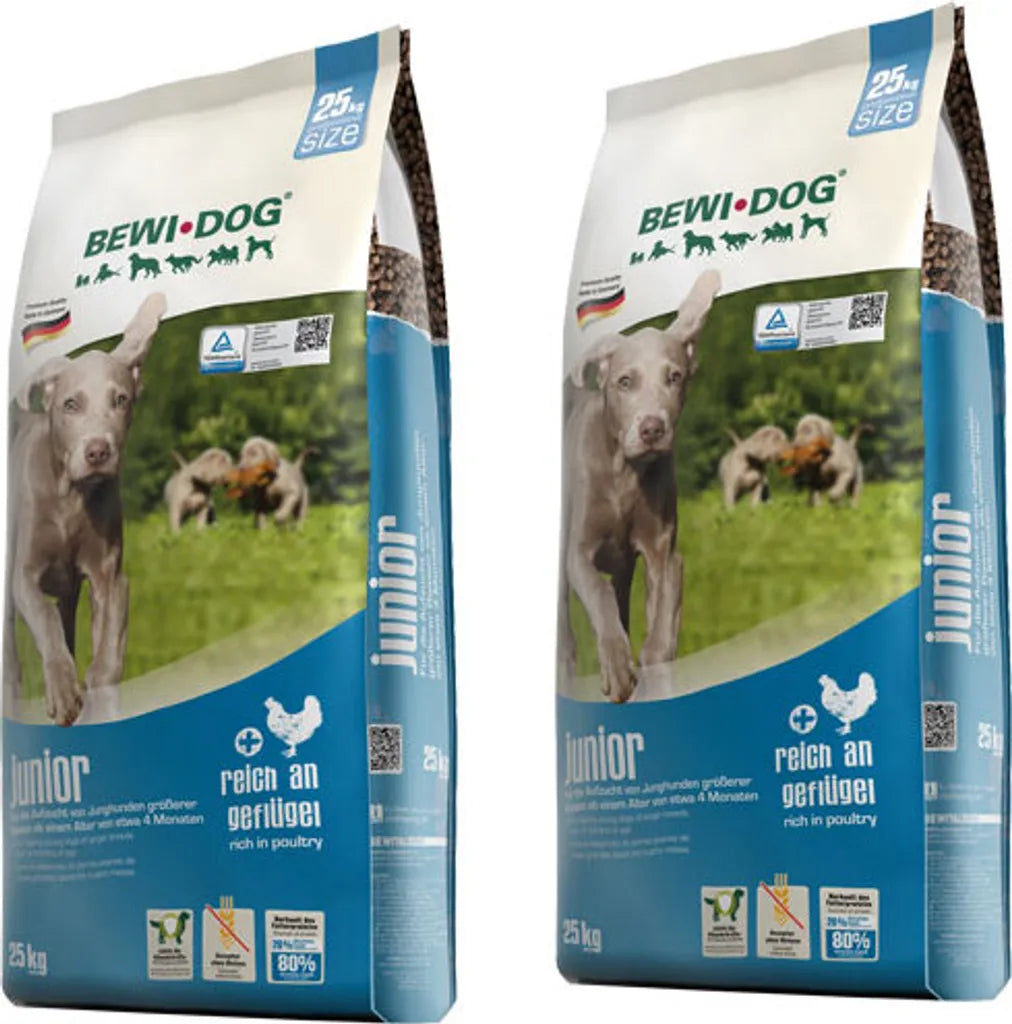  2 X 25 Kg Bewi Dog Junior