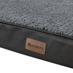  Juskys Hundebett Milow Orthopädisch 92x69cm - Hundekissen Flauschig & Stabil - Bezug Abnehmbar & Waschbar – Hundematte Für Mittlere Hunde - Grau
