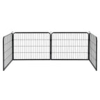 Juskys Welpenauslauf 160 X 160 X 60 Cm – Welpenlaufstall 8-teilig Aus Metall – Freigehege Mit Tür – Welpengitter Für Hunde, Hasen & Kleintiere