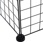  PawHut Freigehege Laufgitter DIY Welpenlaufstall Gittergehege Für Kleintier Aus Metallgitter Absperrgitter Kleine Haustiere Laufstall Für Innen 36 Platten Schwarz 146 X 73 X 73 Cm