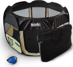 MeisterPet Welpenlaufstall Tierlaufstall 75 X 75 X 43 Cm - Hunde/ Katzen - Gratis Reisenapf Faltbare Futternapf/Wassernapf Und Tragetasche
